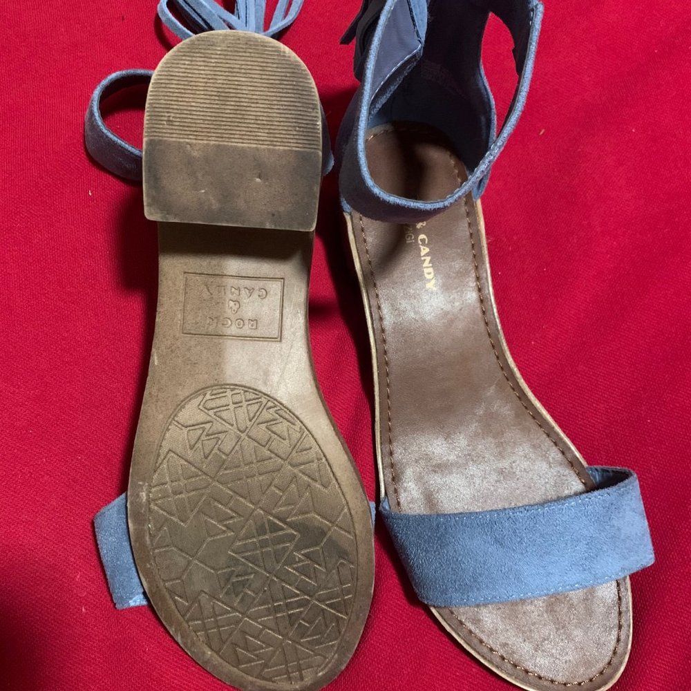 Rock & Candy Fringe Zip Block Heel Women's Size 9 - Picture 5 of 5